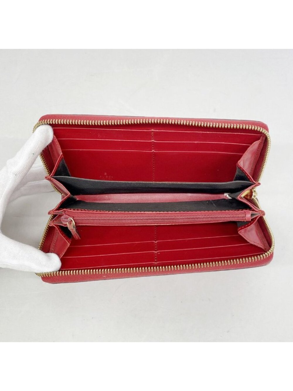 Gucci Wallet Guccissima Leather Red Gold - Picture 3 of 8